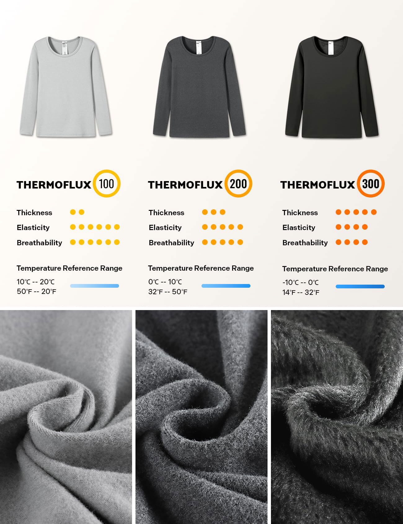 LAPASA Haut Thermique Femme Maillot de Corps à Manches Longues sous-Vêtements Chauds Thermoflux Automne/Hiver Fin/Moyen/Épais L15/L39/L42 - 5