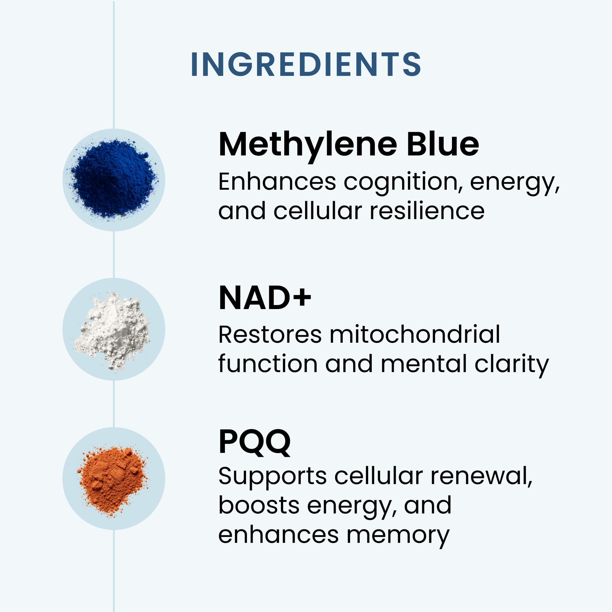 Recharge — Energy & Cognitive Supplement, Methylene Blue, NAD & PQQ, 60ct — Amazon image 3