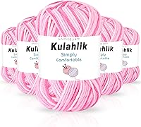 Vista 54 de 250g (5x50g) de hilo acrílico para crochet/tejido, hilo de gradiente de colores, 5 rollos de madejas, perfecto para cualquier proyecto de mini