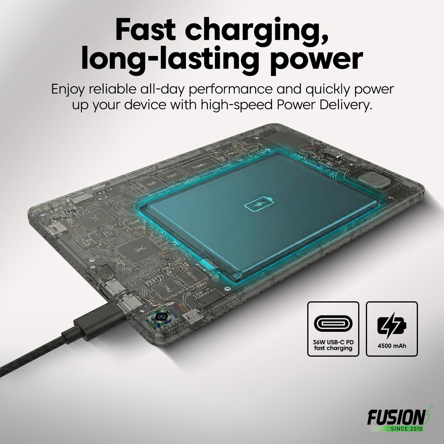 Fusion5 2026 New Version 10.1" Windows 11 Tablet PC - Built in USA - 15th Gen CPU, 12GB DDR5 RAM, 512GB SSD, 10 inch FHD+, Metallic, 158% Faster Than the Old Version of Our Windows Tablet Computer