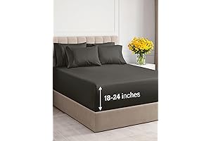 Extra Deep King Sheet Set - Breathable & Cooling Sheets for Hotel-Comfort