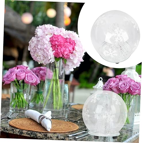 Miniatura 6 de DECHOUS 1 pieza de ángel tallado en el interior del globo iluminado bola de nieve bola de cristal estatuilla lámparas bola de cristal con base globo