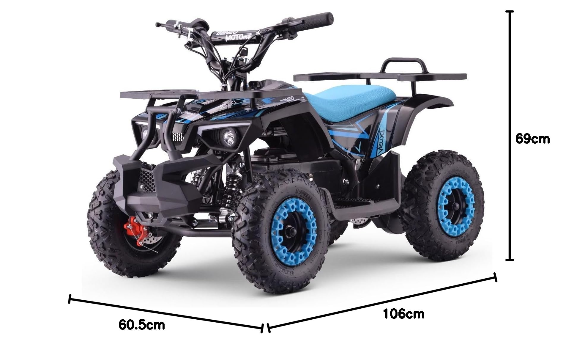 ATV - Mini Quad para niños Veloci Azul - 800 W 36 V a partir de 3 años