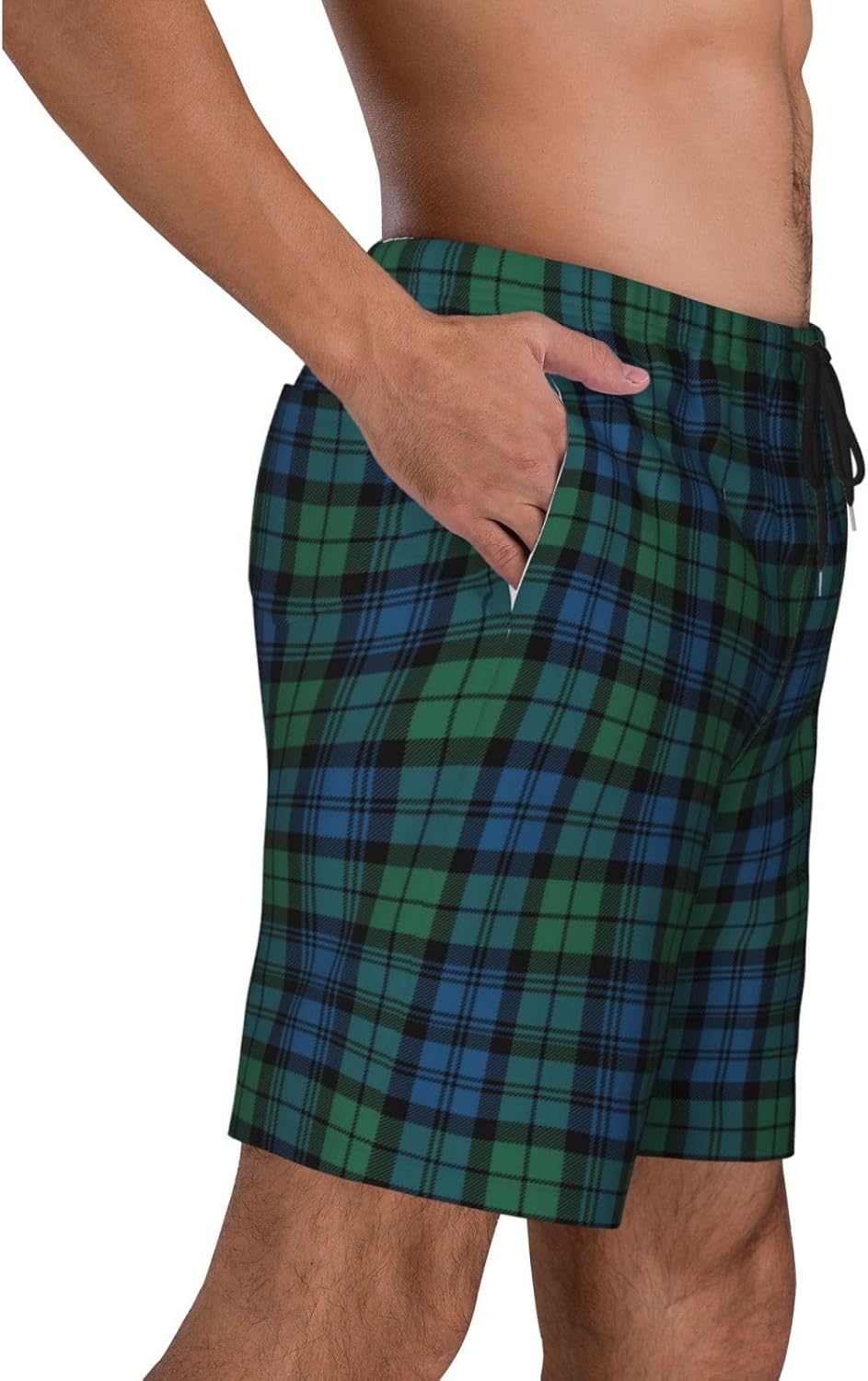 Men's Swim Trunks, Quick Dry Beach Shorts Summer Cool Beach Shorts with Mesh Lining