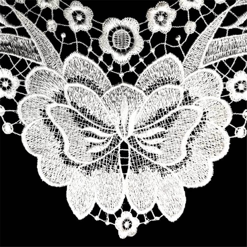 GIVBRO Faux Col En Dentelle Brodé Patch à Coudre Pour Chemise, Robe, Sac, Costume DIY Accessoires Rose