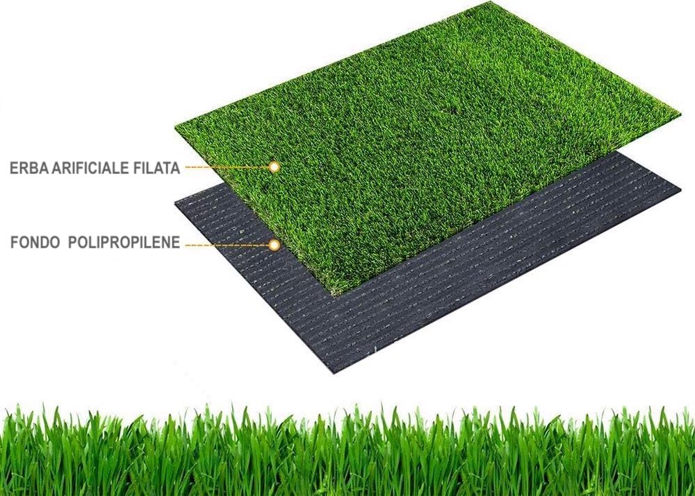 Esterni, Erba Finta per Cani, vasino, Area di Addestramento, Patio, Prato Inglese, 4 Dimensioni L - M - L -XL (L (100X130))