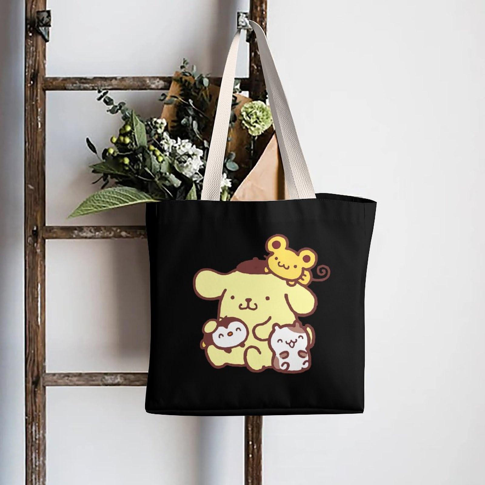 Amazon.co.jp: ポムポムプリン トートバック 帆布 通勤 通学 軽量