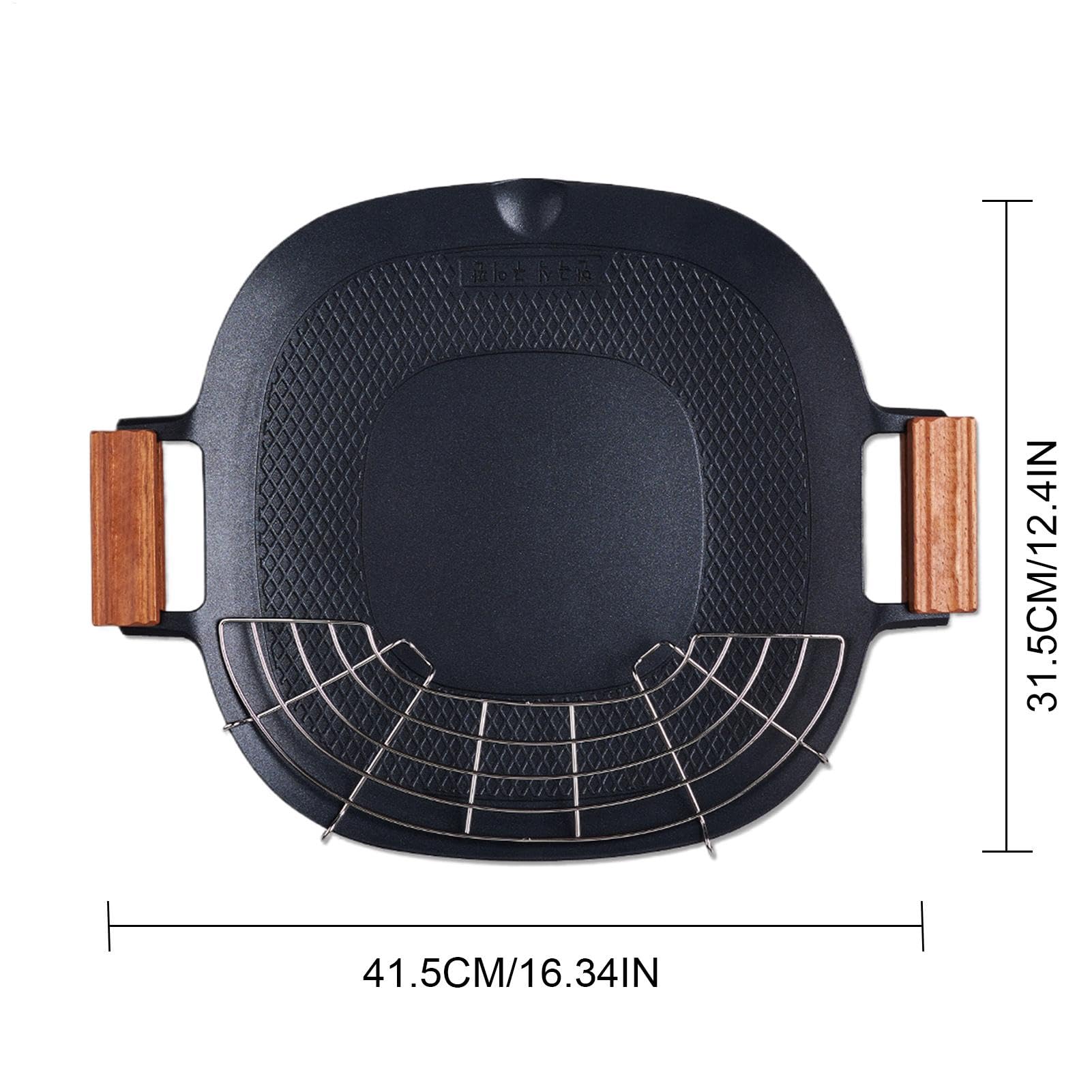 Piastra grill per piano cottura, padella Piastra in alluminio leggero