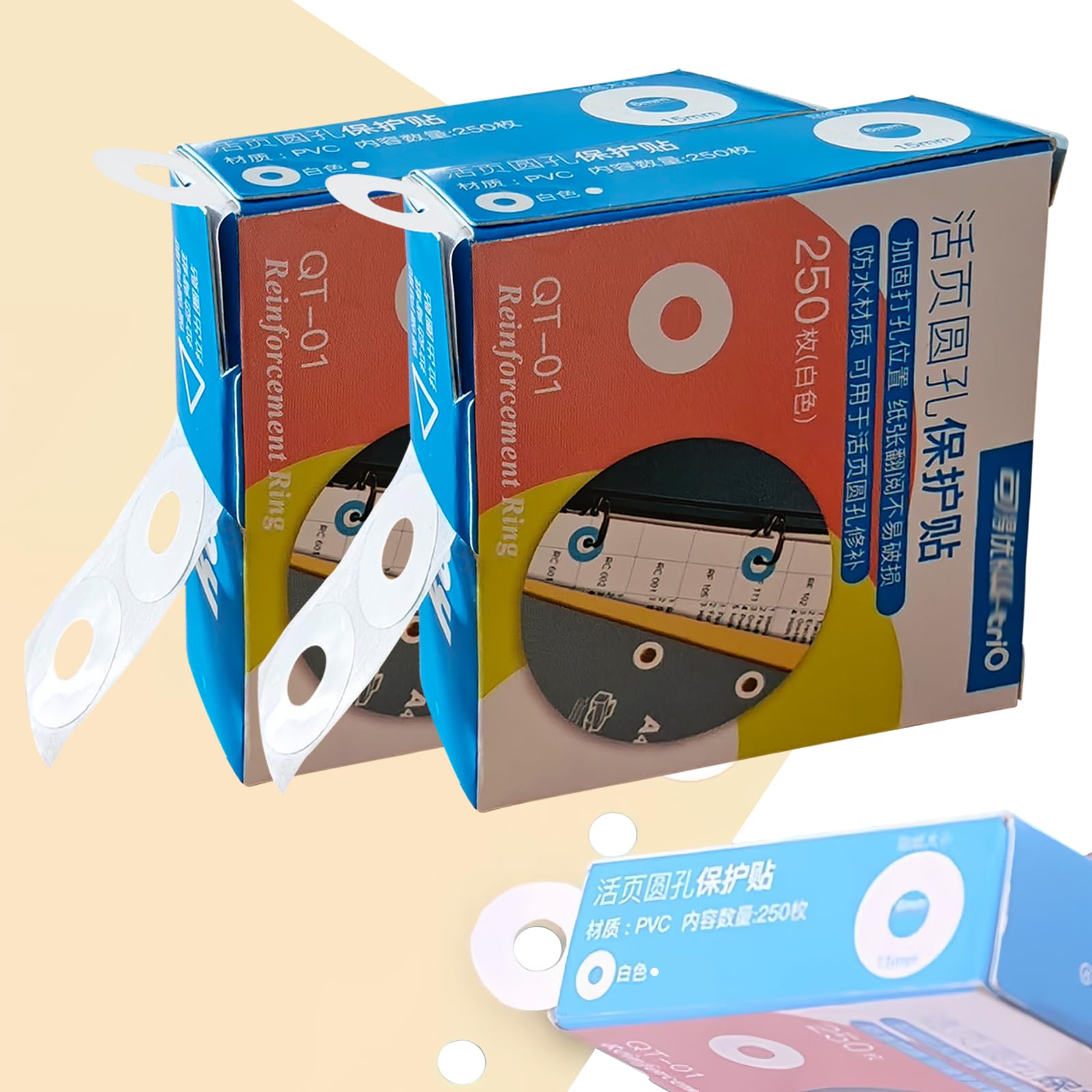 Etichette Rinforzo Autoadesive Impermeabili 500 pcs Salvabuchi Fori per Ufficio Scuola