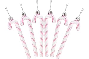 Christmas Concepts® Pack of 6-13cm Pastel Baby Pink Candy Cane Christmas Ornaments