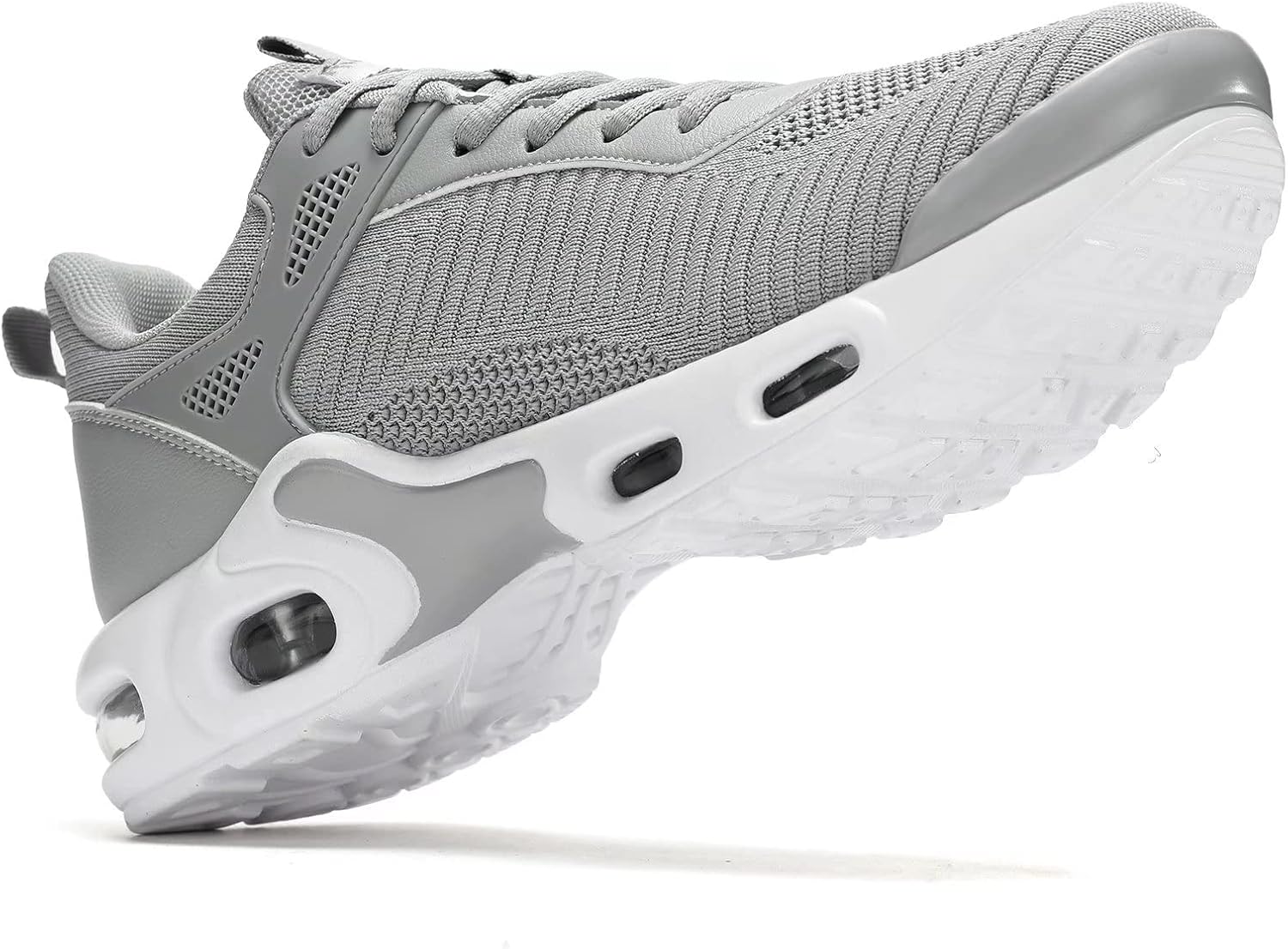 Men's Fashion Sneaker Non Slip Air Running Shoes for Men Athletics Sport Trainer Tennis Basketball Shoes 11 Grey