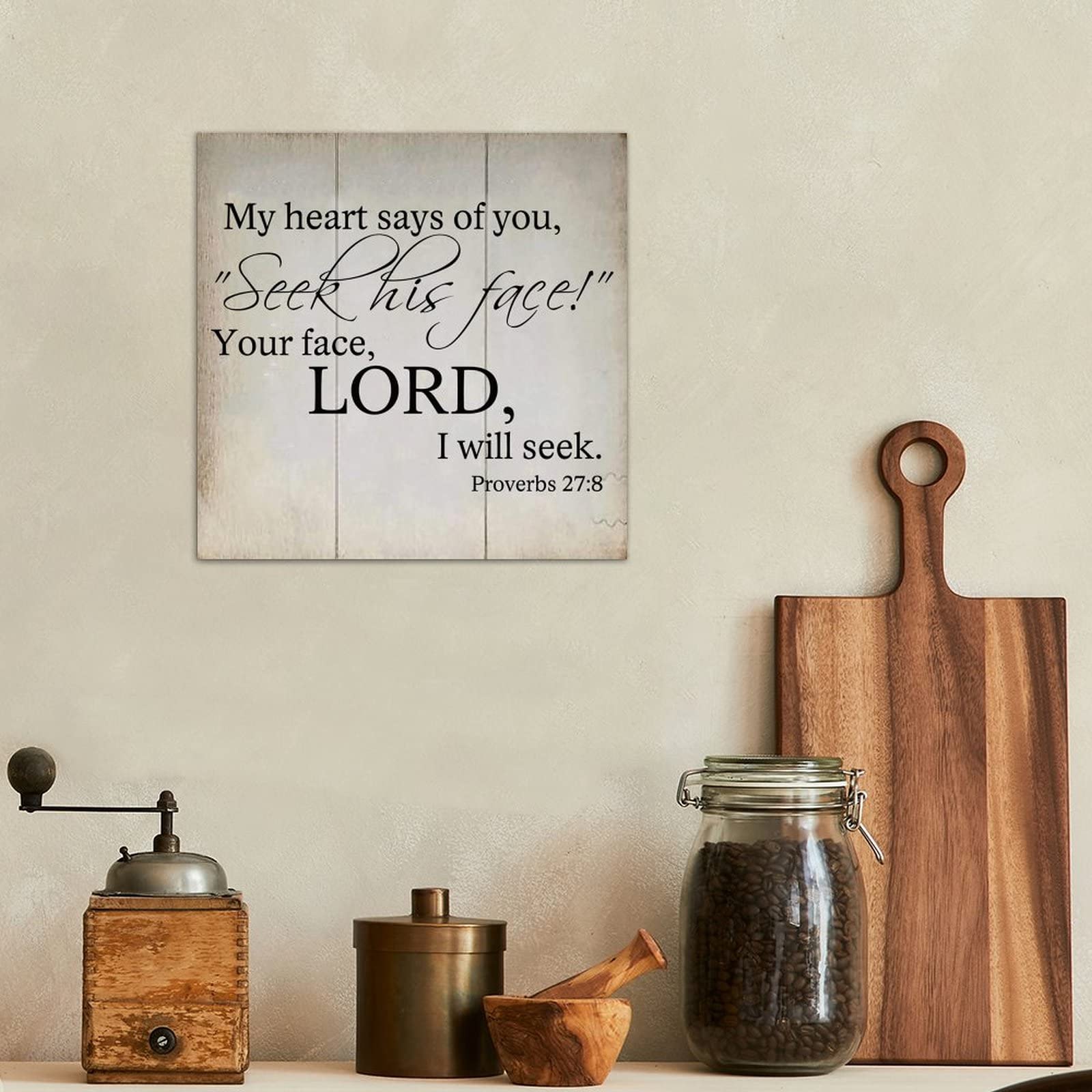 Targa in metallo con scritta in lingua inglese For This Child We Have Prayed Bible Verse, rustica, 1 Samuel 1:27, Christian For Home Nursery Wall Art Decoration 20,3 x 30,5 cm