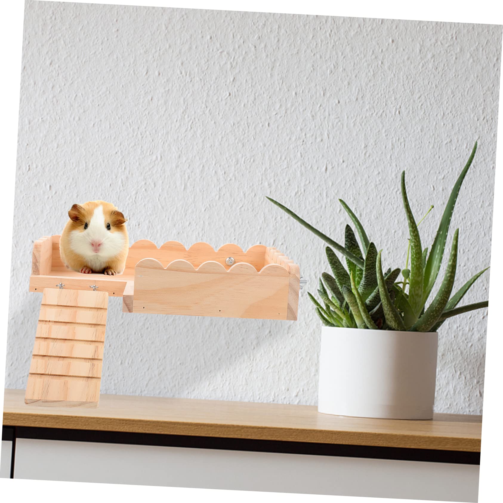 INOOMP Hámster De Juguete Plataforma para Hámster Juguete De Madera Conejillo De Indias Tablero Hámster Tablero Plataforma De Madera para Mascotas Plataforma De Madera para Hámster