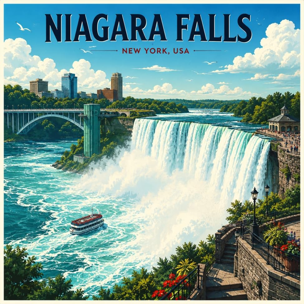 Niagara Falls New York USA Fridge Magnet | Travel Souvenir, Scenic Design-image-17