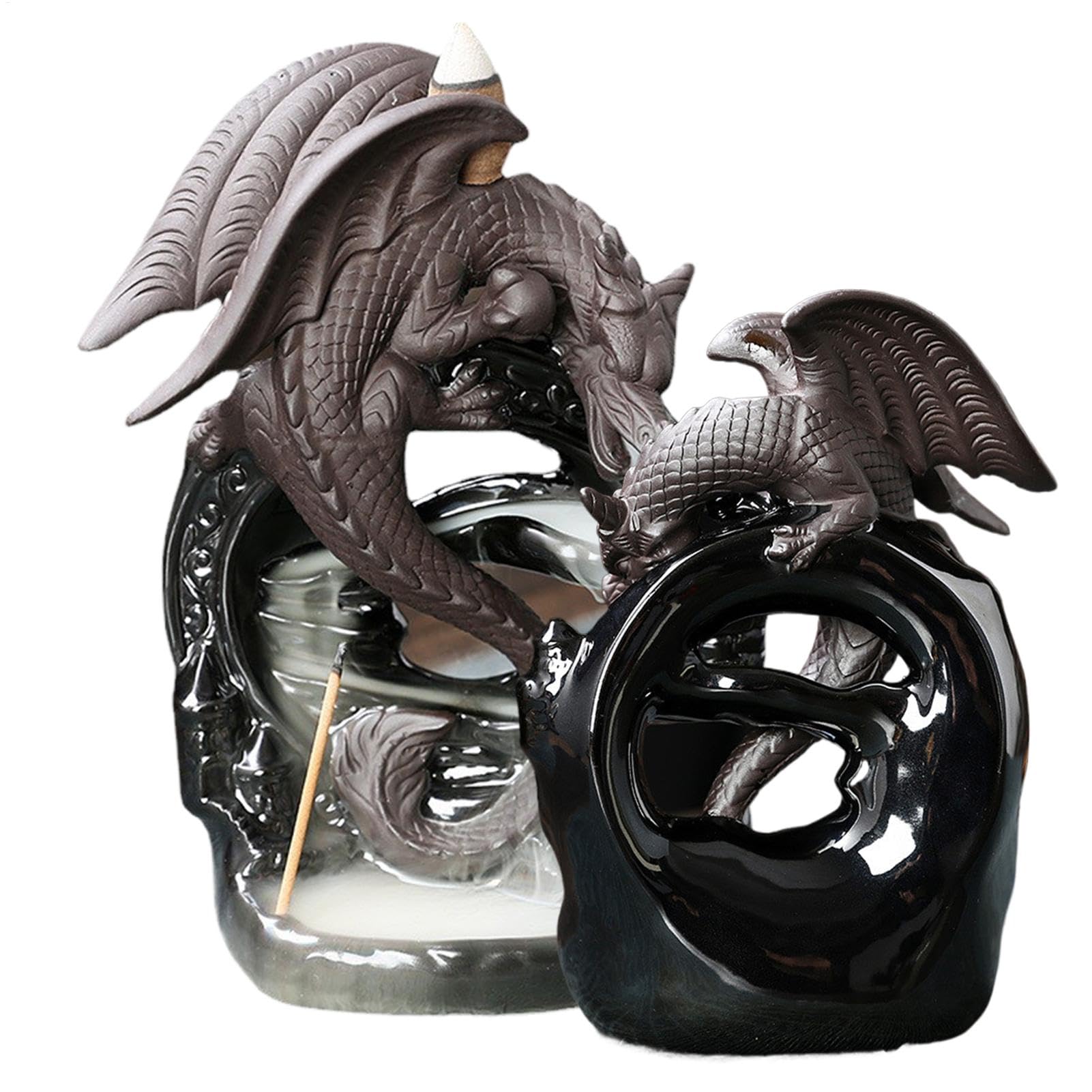 Fly Dragon Burner Statua Waterfall Incense Holder, Home Decor Dragon