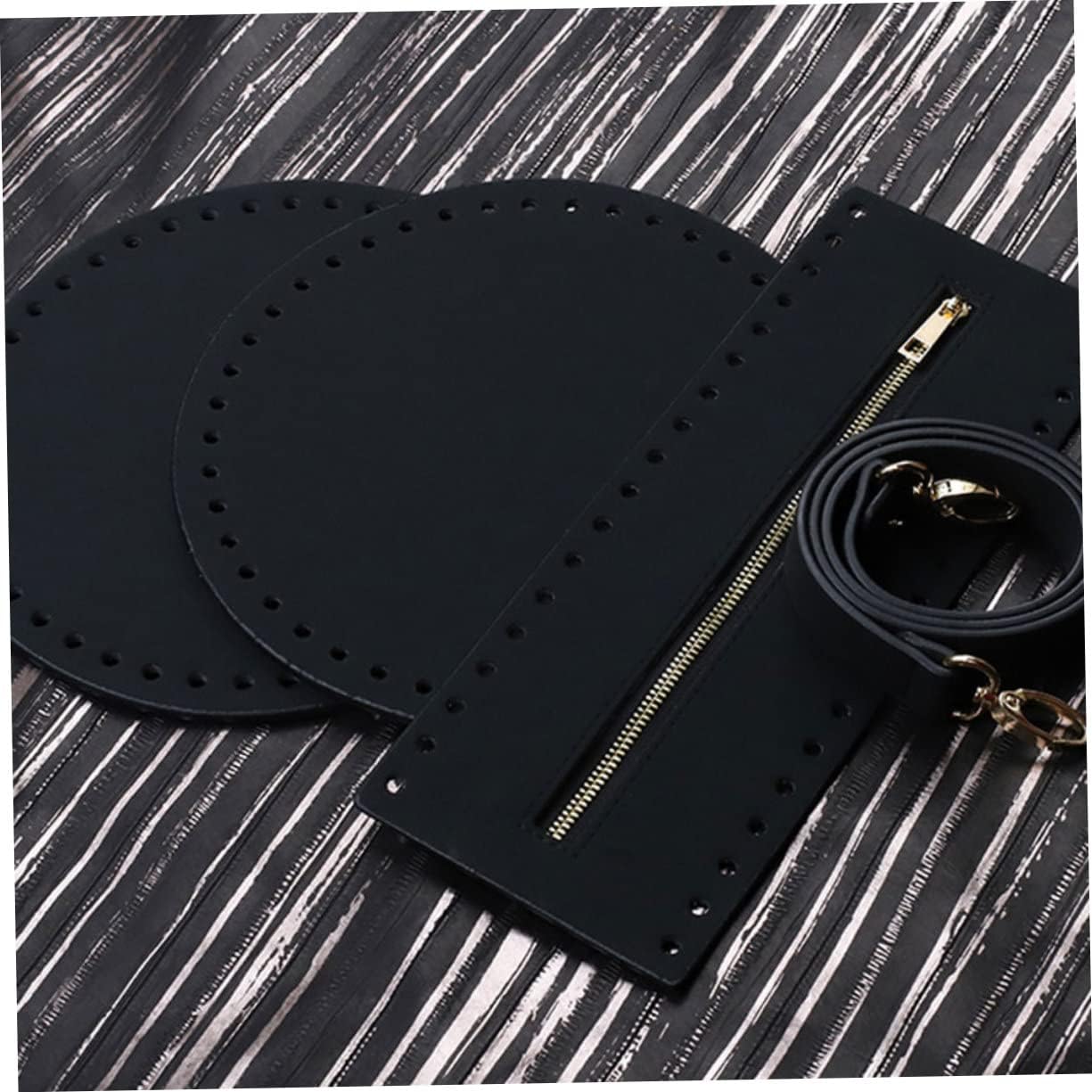 ERINGOGO 1 Pcs Needle Hook Bag Set Bottom for Knitting Bag Supplies Crochet Bags Bottom Sewn Bag Clasp Crochet Closure Crocheting Main Women Shoulder Bag Bag Material Stylish Tote Black