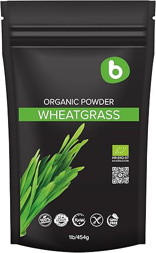 b Polvo de pasto de trigo orgánico, para desintoxicación y apoyo a la inmunidad, superalimento, vegano, rico en fibras, clorofila, minerales, sin