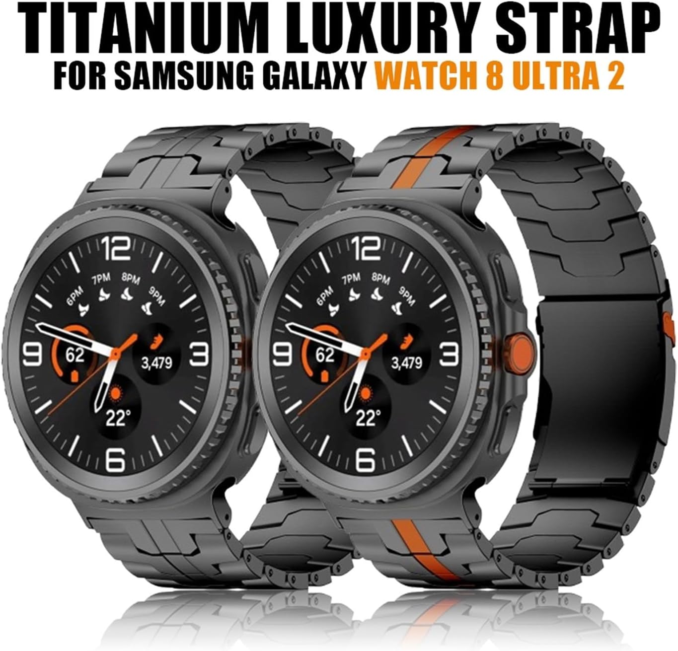 [PLYYQZM] Sam su ng に合う Galaxy Watch 8 44mm 40mm用チタンストラップ、GALAXY に