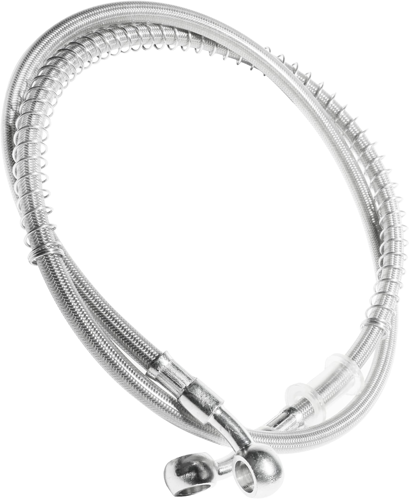 RACOONA 39.37" Length Motorcycle Hydraulic Brake Line Oil Hose Pipe Stainless Steel Braided Cable,Car Accessories 10mm ID Braided Hydraulic Brake Hose Line Pipeline