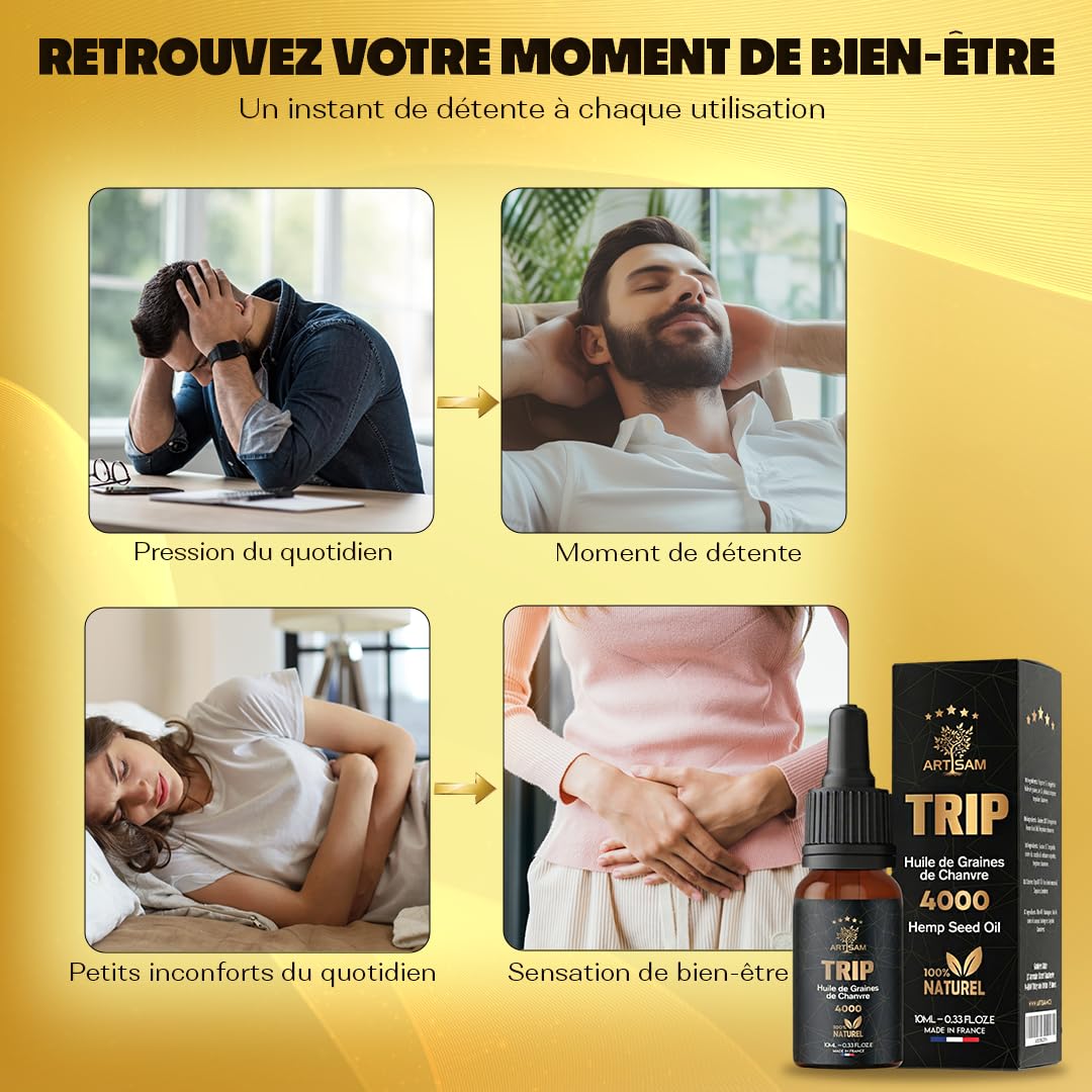 ARTISAM Huile de Graines de Chanvre Bio 4000 – Pressée à froid – Goût Neutre – Routine Bien-Être – Idéale Concentration & Détente – Vegan (Huile de graine de chanvre 4000)