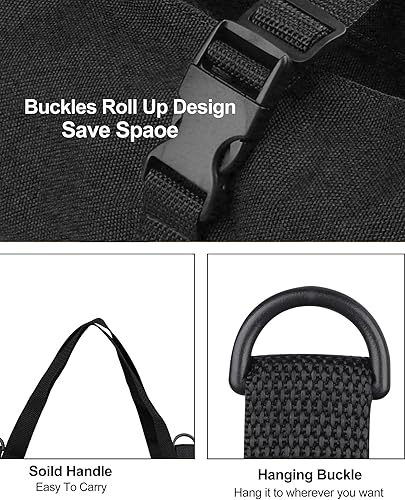 Miniatura 6 de Bolsa de herramientas enrollable, bolsa enrollable de lona de 16 onzas, organizador de rollos de herramientas multiusos, 5 bolsillos con cremallera