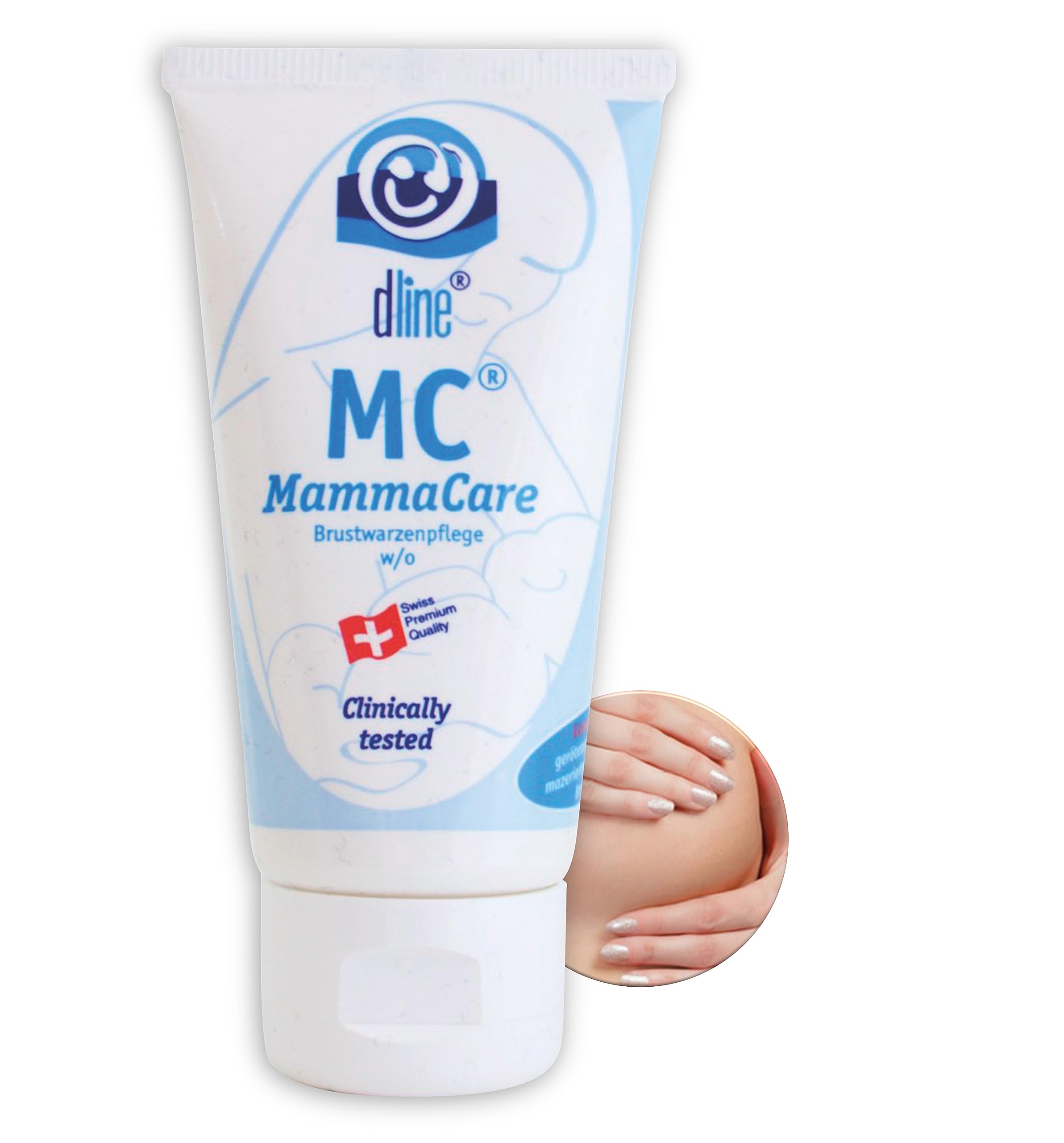 dline MC-MammaCare 50 ml, Nipple Care and Protection for Nursing Mothers, w/o, Lipids 23%, Tube (1 x 50 ml)