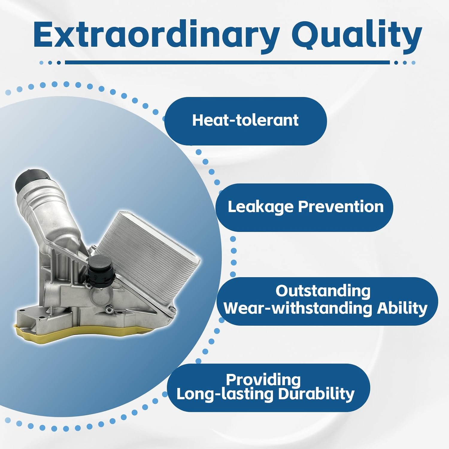 11428583895 Upgrade Aluminium Oil Filter Assembly Engine Oil Cooler Housing Compatible with 2016-2021 BMW M240i 340i 440i 540i 640i 740i xDrive BMW X3 X4 3.0L #11-42-8-583-895,11 42 8 583 895