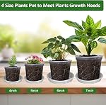 Clear Nursery Pots for Plants, 4/5/6/7 inch Transparent Plastic Plant Pots with Drainage Holes, 8 Pack Garden Pots Seed Starter Pots with Tray and 10pcs Plant Labels