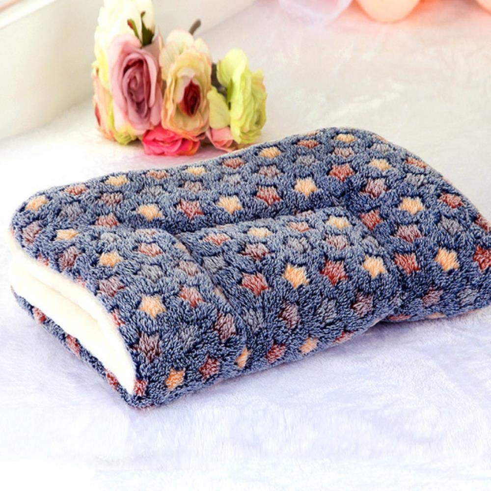 Couverture épaisse pour chien motif étoile bleue plaid doux animaux