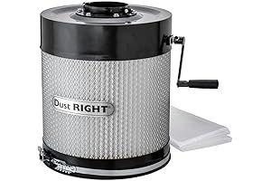 1 Micron Dust Right 650 CFM Wall Mounted Dust Collector; Canister Filter