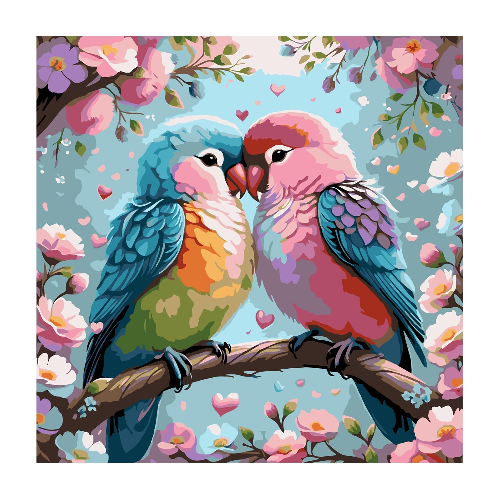 Amazon.com: JATOK Paint by Numbers Kit for Adults, Lovebirds, 12 x