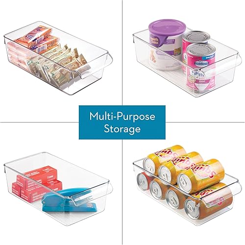 Miniatura 5 de iDesign - Cubo de almacenamiento para nevera con asa, bandeja para nevera para carnes y quesos, juego de 2 unidades, transparente