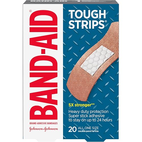 BAND-AID Brand Tough Strips Adhesive Bandages, All One Size, 20 Count