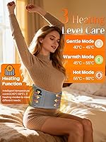 Vista 2 de Almohadilla de Calefacción para Alivio del Dolor de Espalda, Almohadilla Grande de 152 cm de Largo Inalámbrica para Calambres con 3 Niveles de Calor