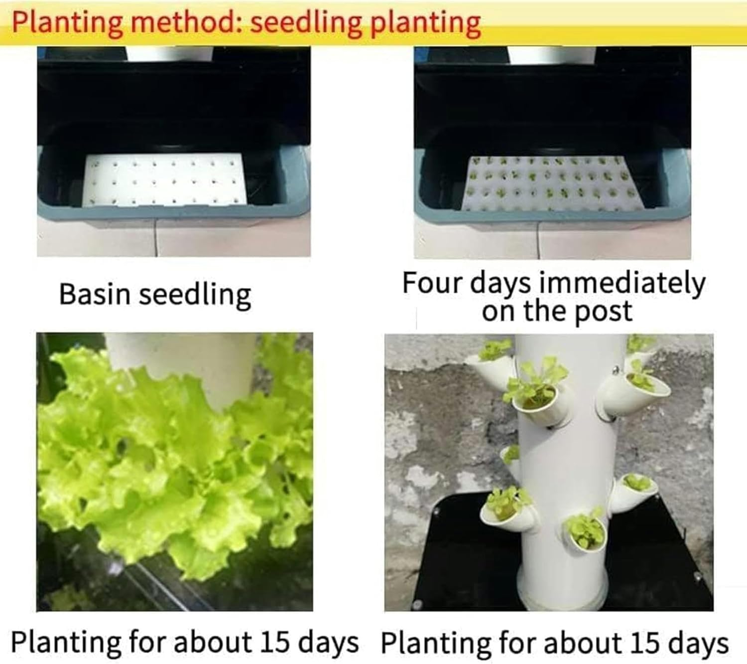 AMNOOL Vertical hydroponic Planting Tower Intelligent soilless Cultivation Free Management 15 Layers 45 Holes