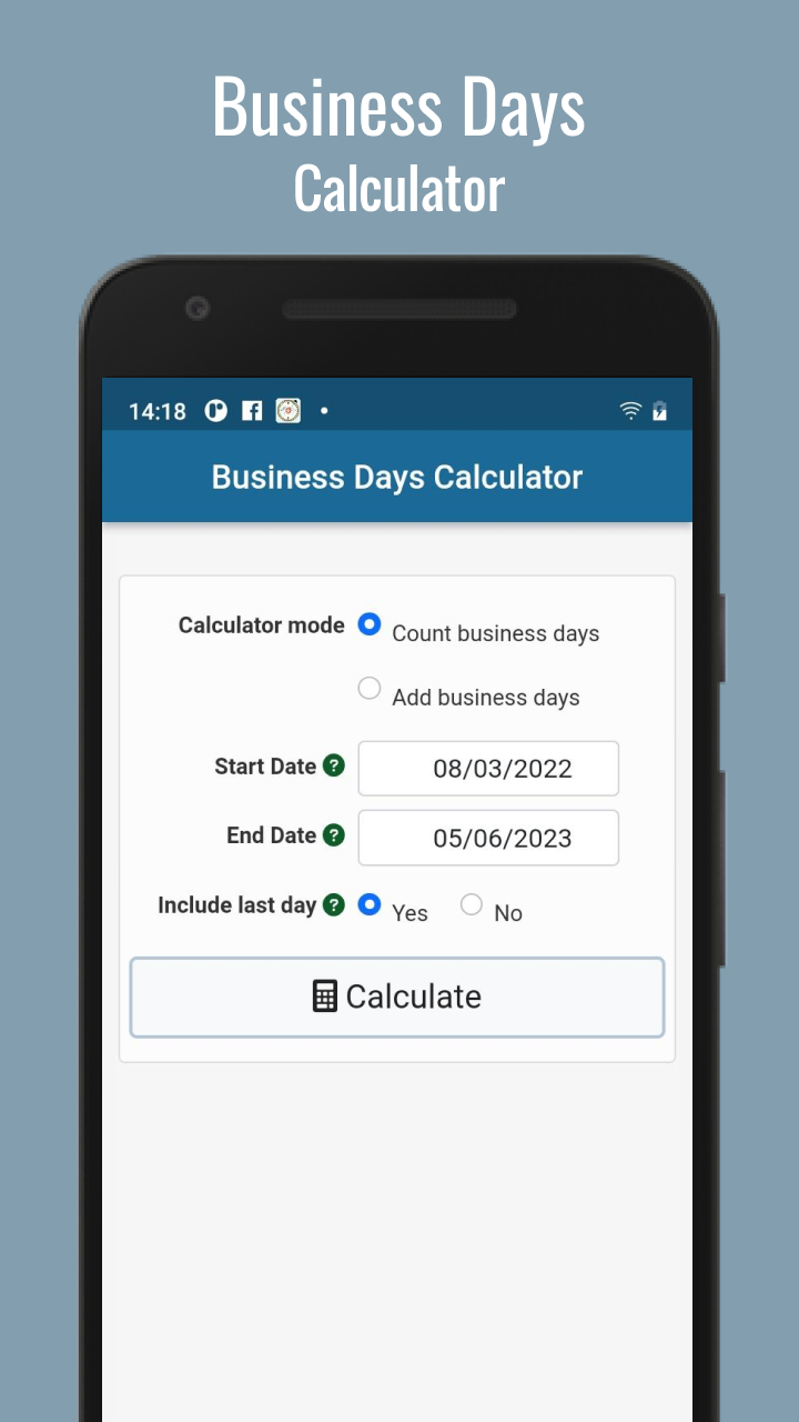 Business Days Calculator - App on Amazon Appstore
