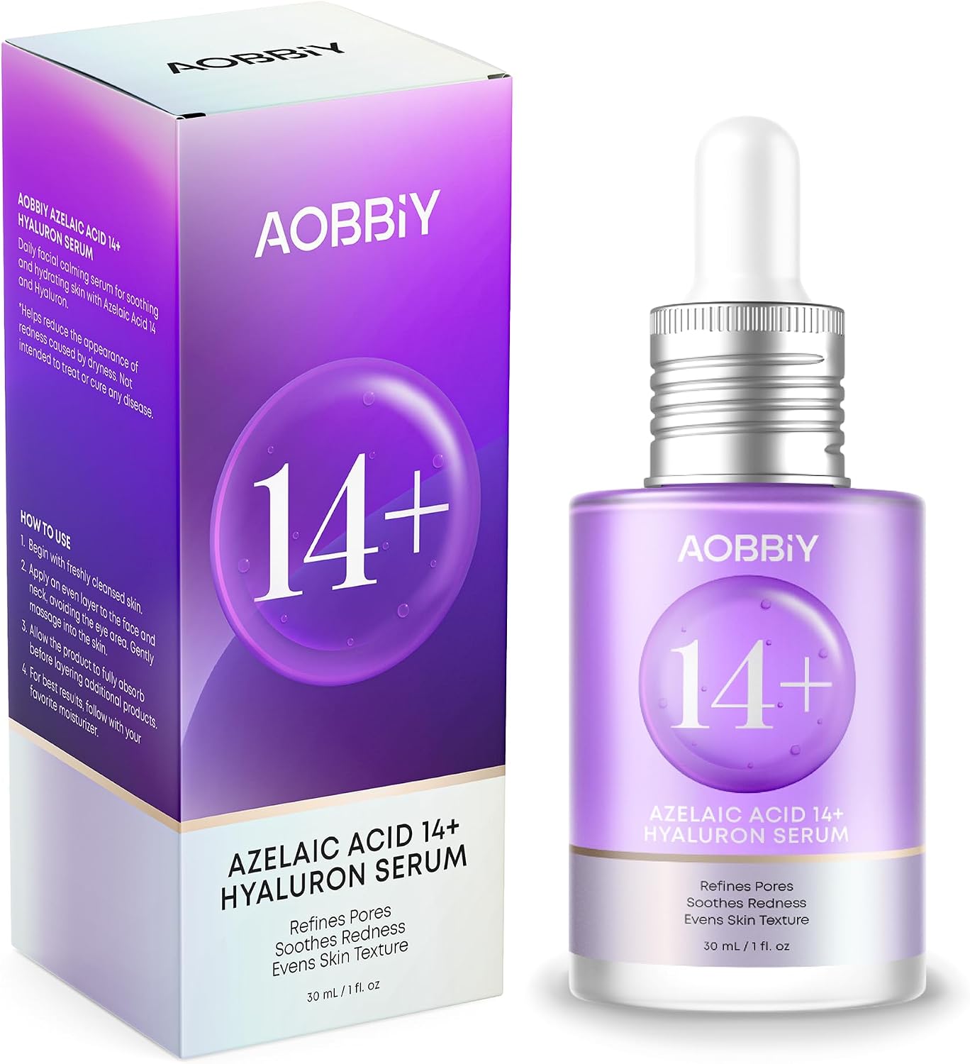 AOBBIY Azelaic Acid Cream for Face: Redness-Soothing Azelaic Acid Facial Cream for Uneven Tone, Blemish-Prone Skin, Pore Care and Skin Clarity Support, 1 oz