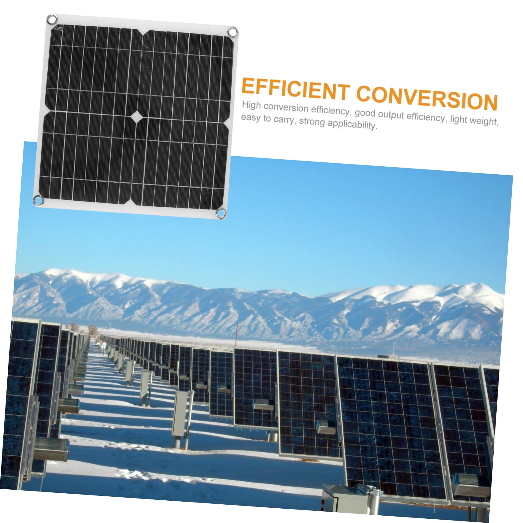 1 Juego Kit de Panel Solar para Carga de Batería Fuente de Energía de Emergencia para Actividades al Aire Resistente al Agua y Ligero para Camping y