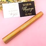 Alinacutle Gold Laser Toner Reactive Foil Roll Metallic Transfer Hot Foil Sheet for Scrapbooking Paper Crafts/Planner/Invitation, 7.60IN Width,16.40FT Length,1/PK