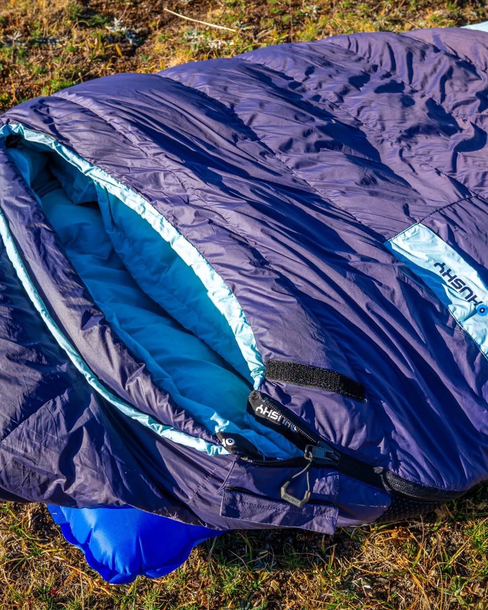 Husky Drape Liecht Schlafsack 4 Jahreszeiten bis -20°C, Warmer Winter Mumienschlafsack für Erwachsene, Winterschlafsack für Camping, Trekking und Outdoor