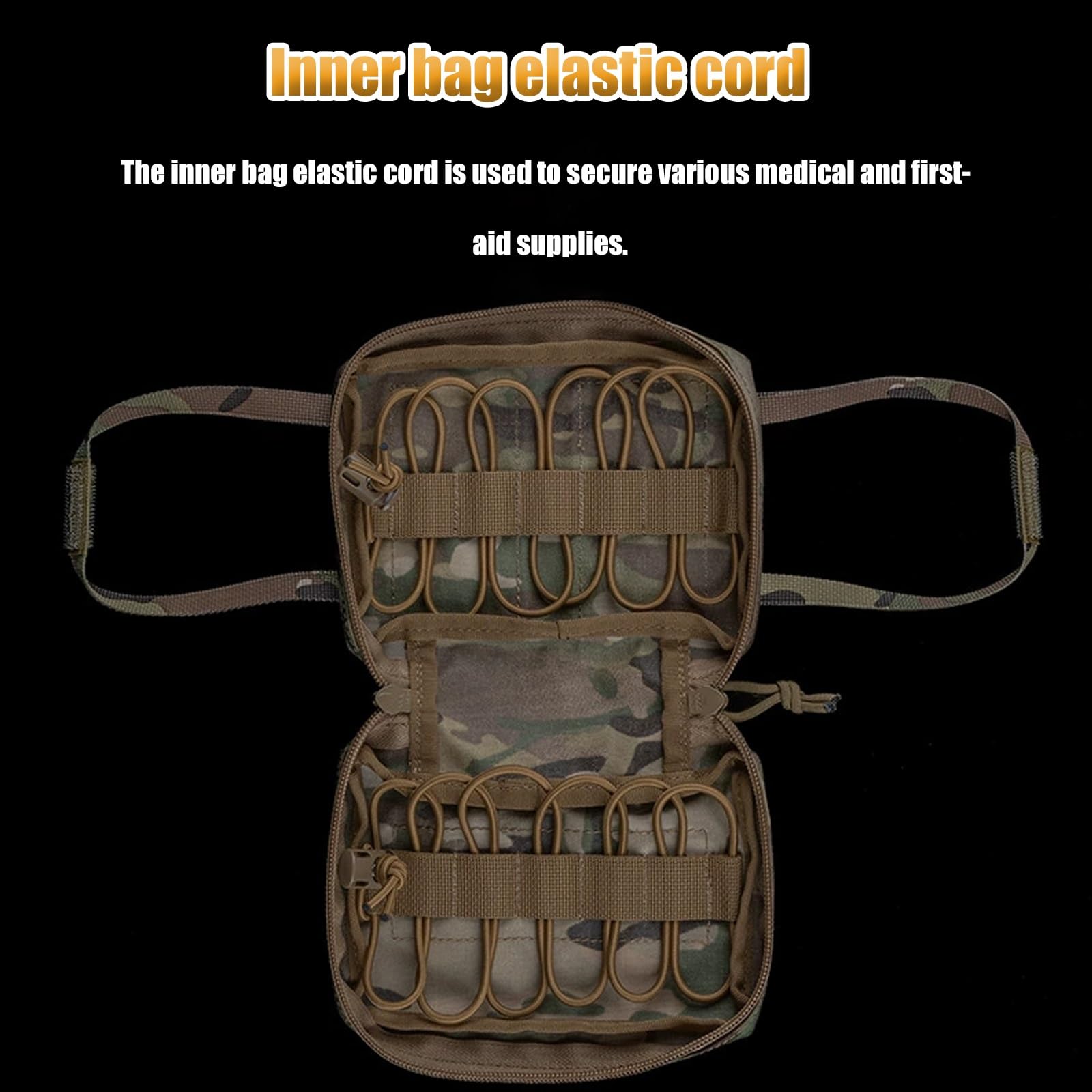Bolsa Médica Táctica, Resistente Al Agua, Kit de Primeros Auxilios para Traumatismos, para Cinturón de Servicio Paramédicos y Supervivencia Caza y Camping