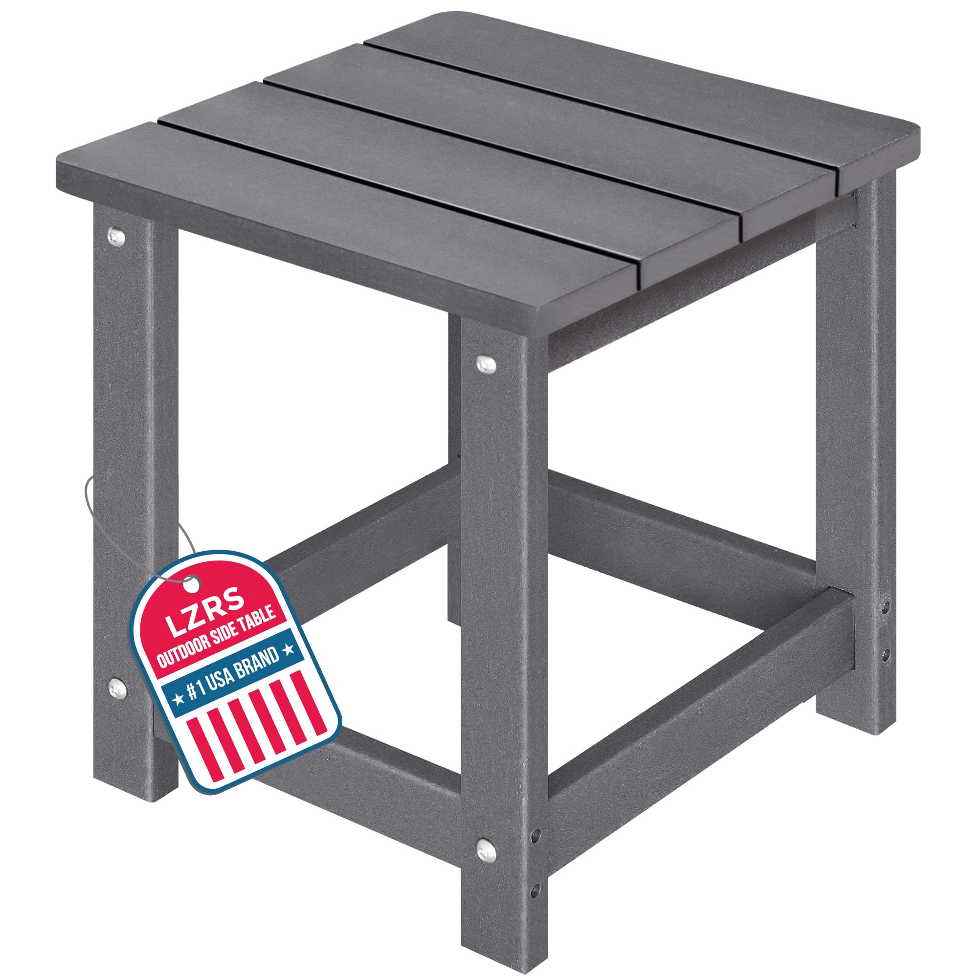 Amazon.com : LZRS Square Patio Side Table, Heavy Duty HDPE Outdoor