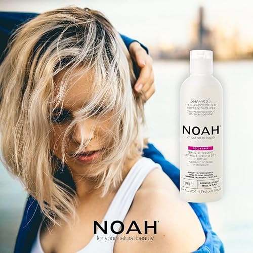 Miniatura 4 de Noah - Champú protector de color 1.6 con proteína de arroz e ylang-ylang - Champú para el cuidado del color de queratina, ecológico, sin sulfatos,