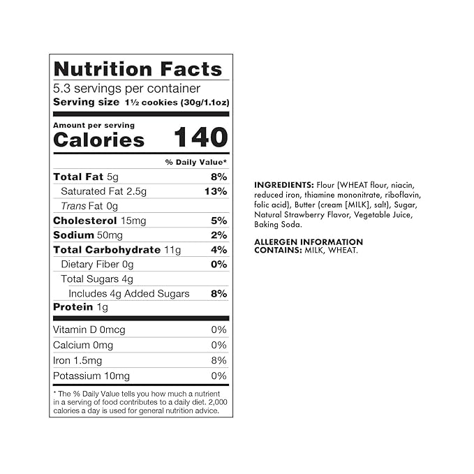 BISCOTTEA Galletas de Mantequilla con Fresa Naturales - 8 Galletas miniatura 2