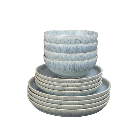 Denby Halo Speckle 12-Piece Coupe Set