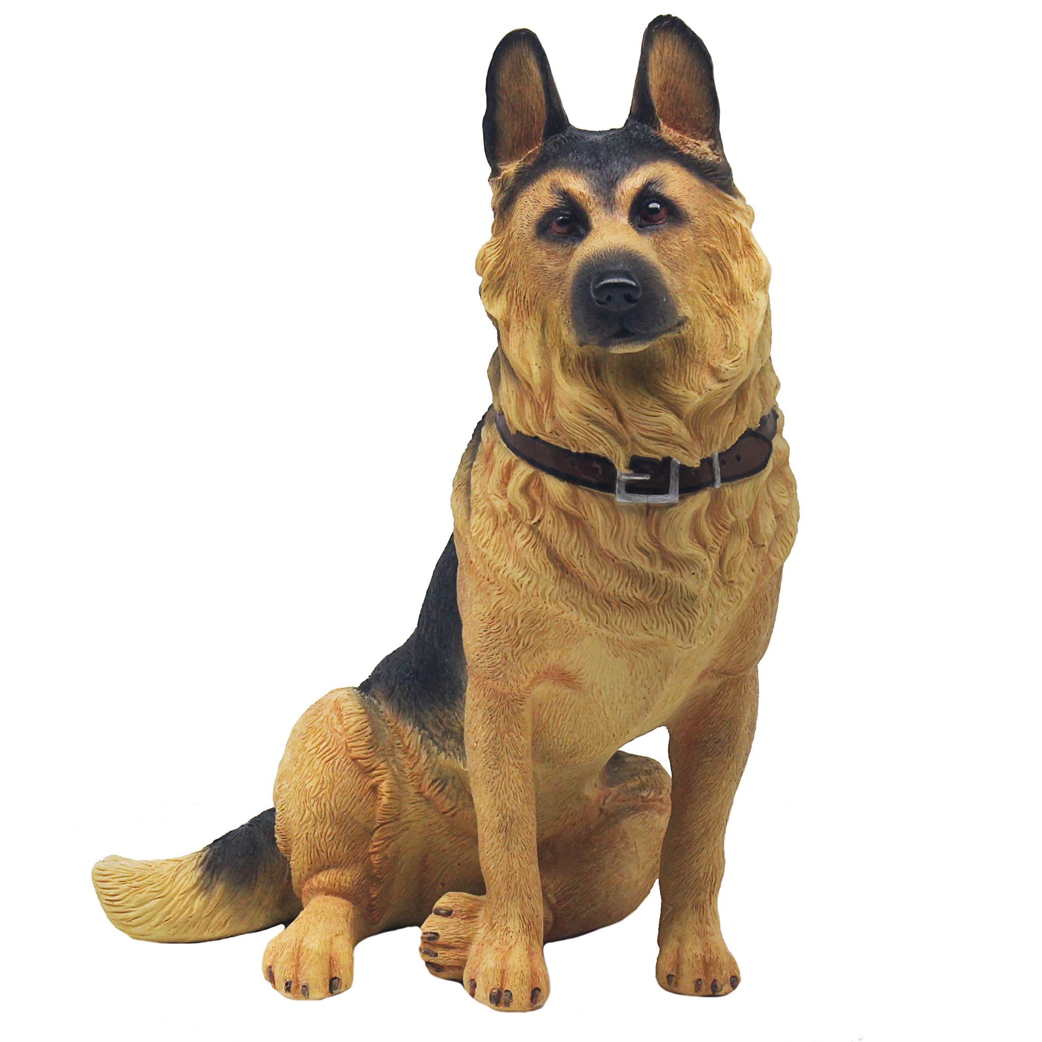 Tamersgifts German Shepherd Dog Ornament Sitting Resin Alsatian Figurine Home Décor Gift for Dog Lovers Medium 18.5cm