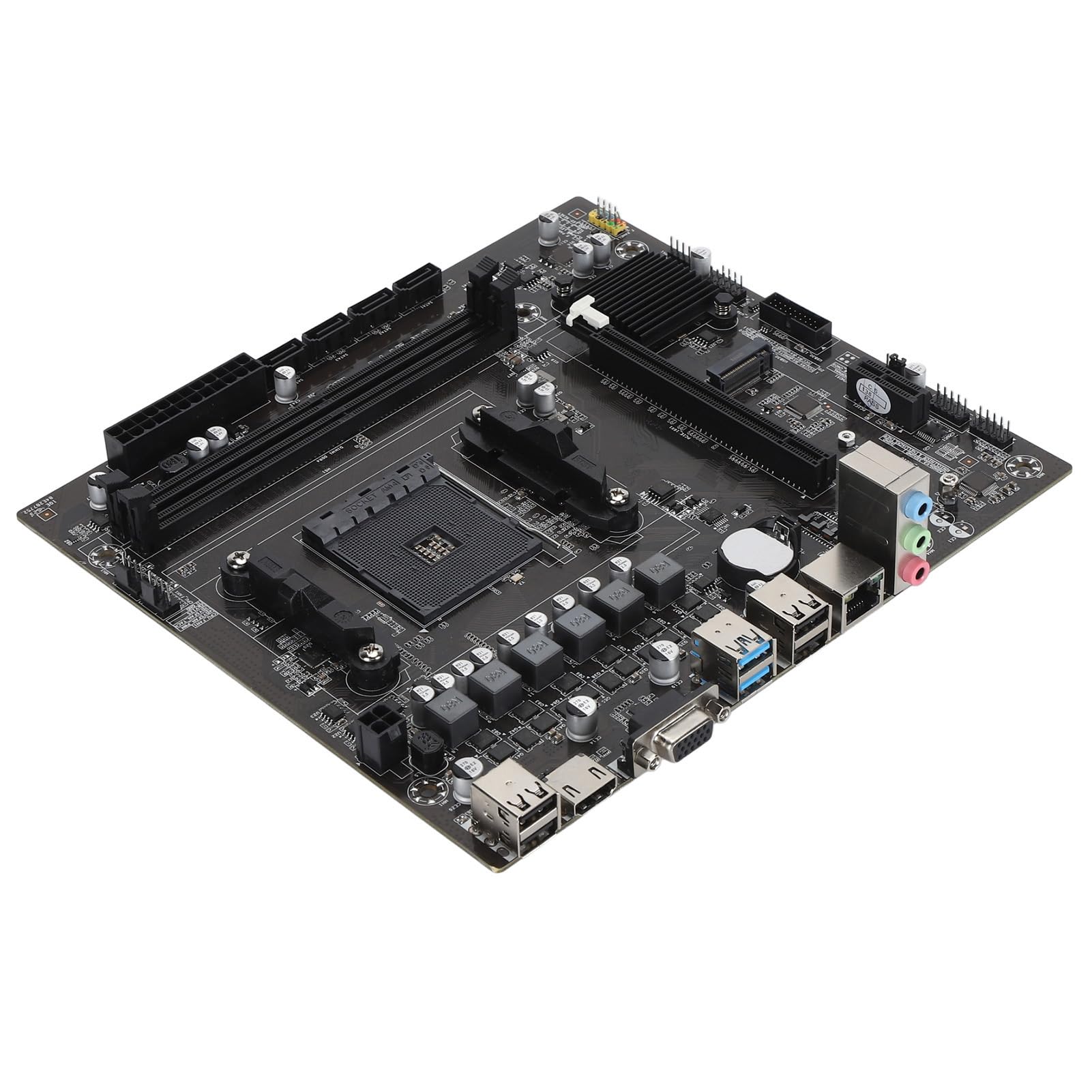 Elprico Scheda Madre da Gioco ATX per Serie Ryzen5000, APU Serie DDR4 A e Scheda Madre ATX con CPU Ryzen 500