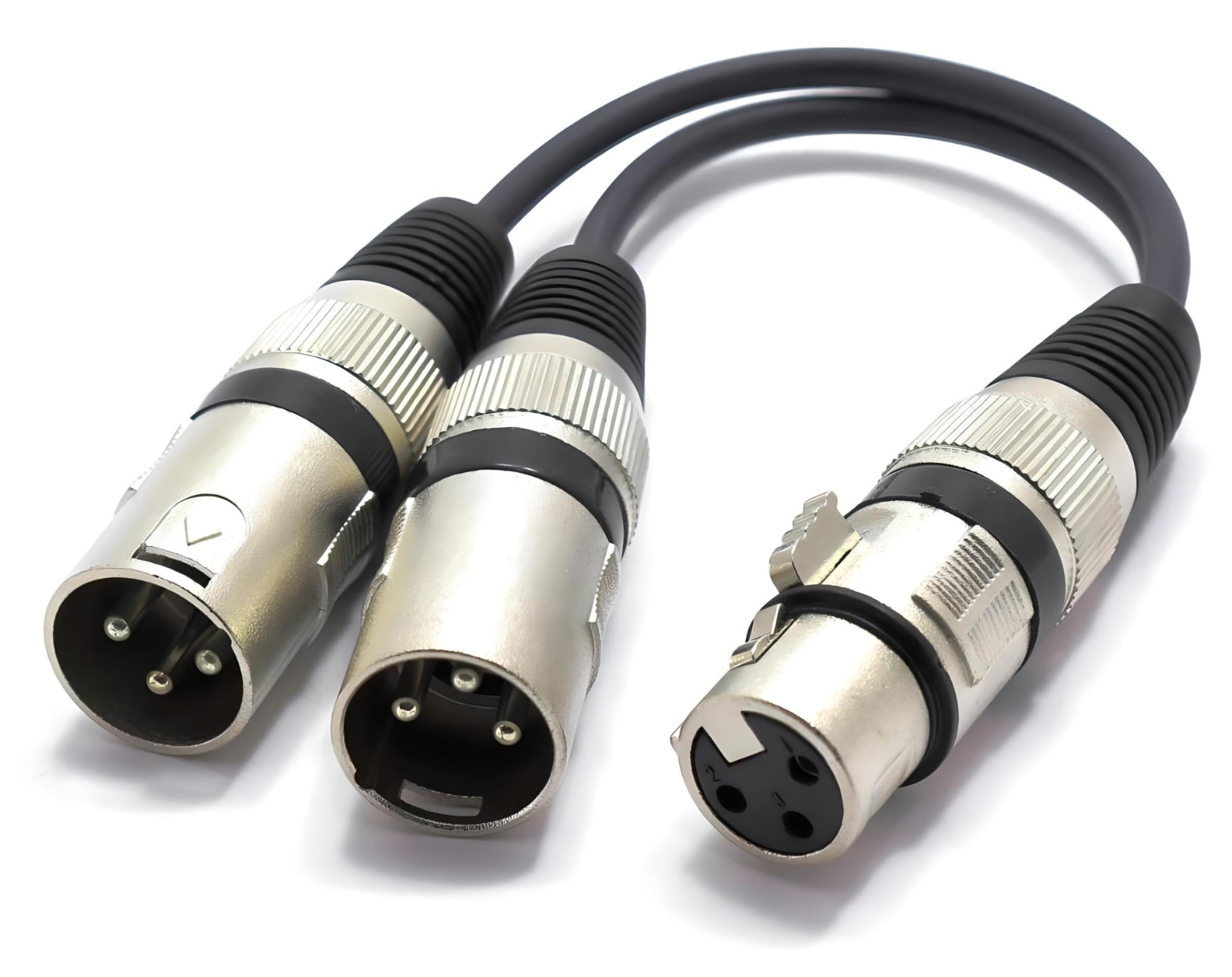 Rozdzielacz XLR Splitter Kabel VITALCO Adapter XLR Żeński na 2x Męski 3 PIN Mikrofonowy Audio Y-Splitter