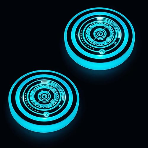 Vista 9 de Paquete de 2 posavasos con luz para portavasos de automóvil, portavasos con luces LED para automóvil, portavasos LED para automóvil, portavasos LED
